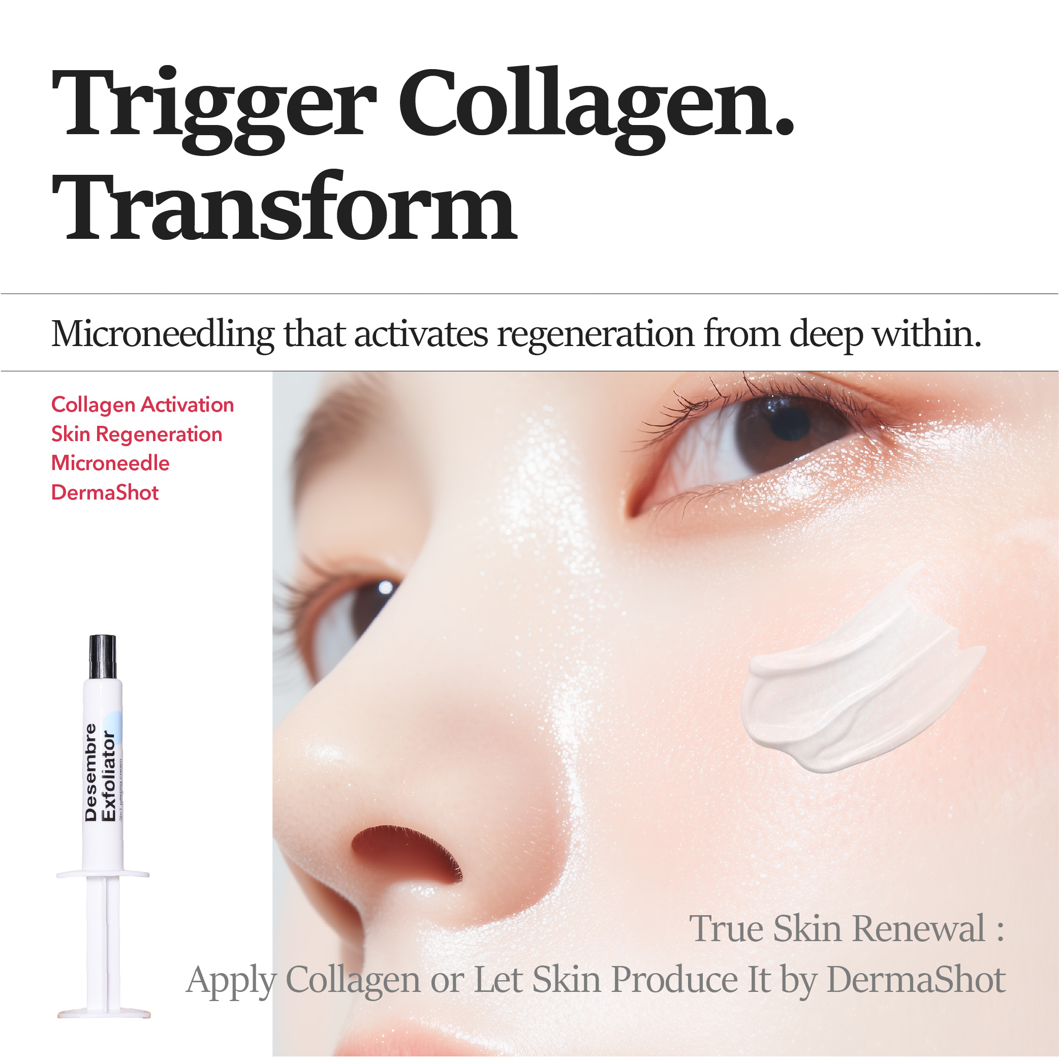 Read more about the article True Skin Renewal : Apply Collagen or Let Skin Produce It by DermaShot